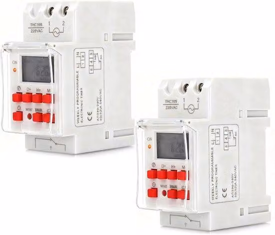 Timer do bojlera elektrycznego - 2 sztuki - cyfrowy programator czasowy LCD, 30A - przedłuża żywotność urządzeń