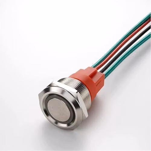 Przełącznik przyciskowy 20A 12 24V wodoodporny podświetlony LED morski 4PIN