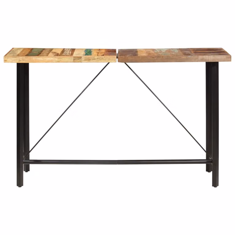 vidaXL Stolik barowy 180 x 70 x 107 cm Lite drewno z recyklingu