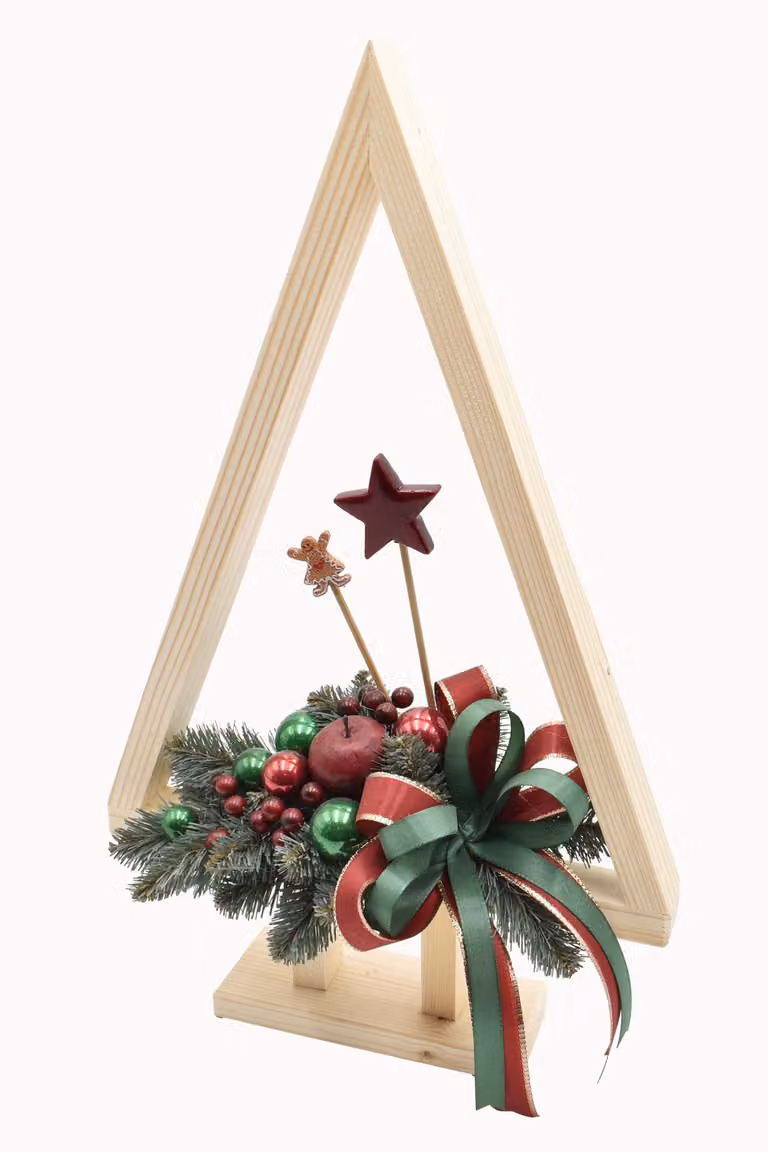 PINUS COMPANY | Choinka - 50 cm - Srebrno-zielona - Ręcznie wykonana - Elegancka dekoracja świąteczna