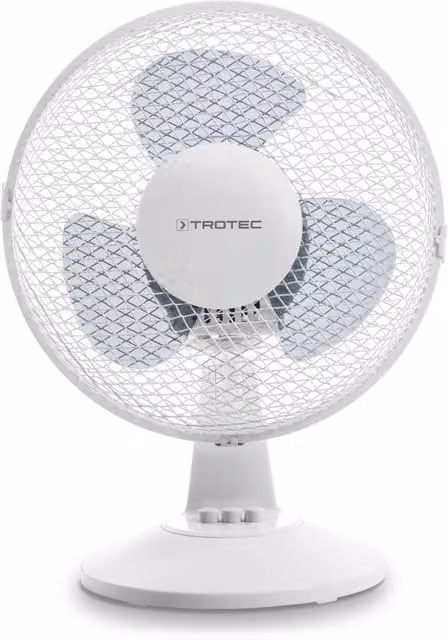 Wentylator stołowy Trotec TVE 10 z oscylacją 80°, biały, 25 W