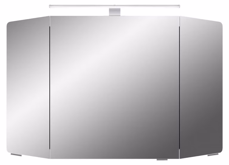 PELIPAL Cassca Sprint – Szafka pod umywalkę, szafka z lustrem, oświetlenie LED, dekor "Riviera Eiche" (dąb Riviera) układany w poprzek, szerokość 100 cm