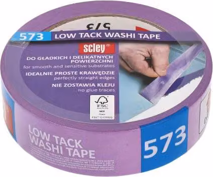 Taśma washi / taśma maskująca 38 mm x 33 m Seria 573 Scley - 1 szt. Taśma klejąca, taśma maskująca