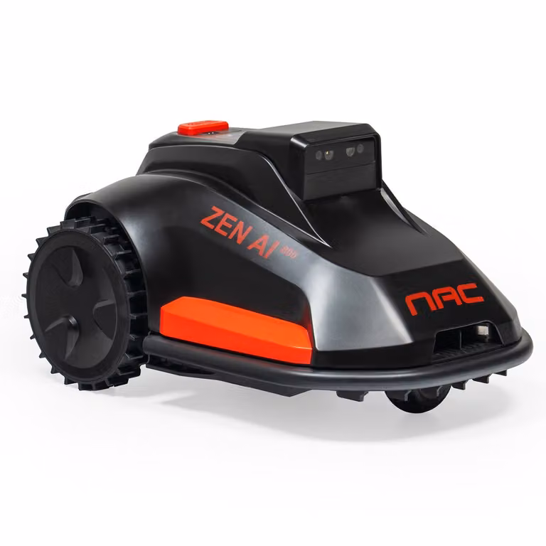 Robot koszący z zadaszeniem i kamerami 3D do ogrodów 800 m2 NAC ZEN AI N0800-AI