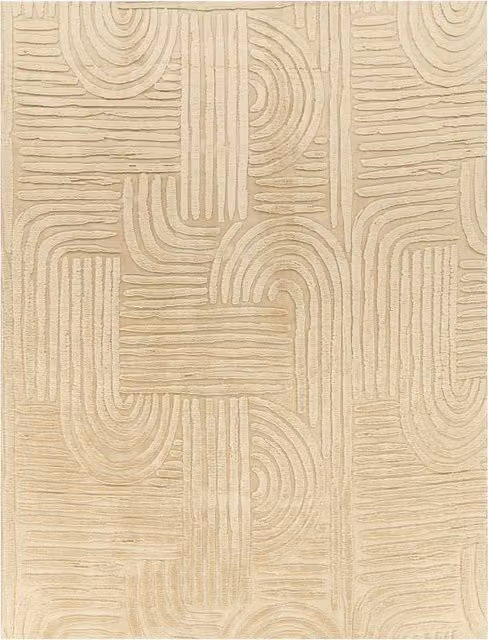 Dywanik futrzany Lelystar beżowy szary antracytowy 160 x 220 cm