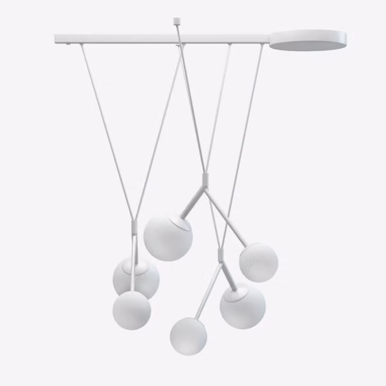 Lampa wisząca LUCIS ZED 27,2 W LED 4000 K, szkło opalowe, czarne ZL3.L2.Z80.61