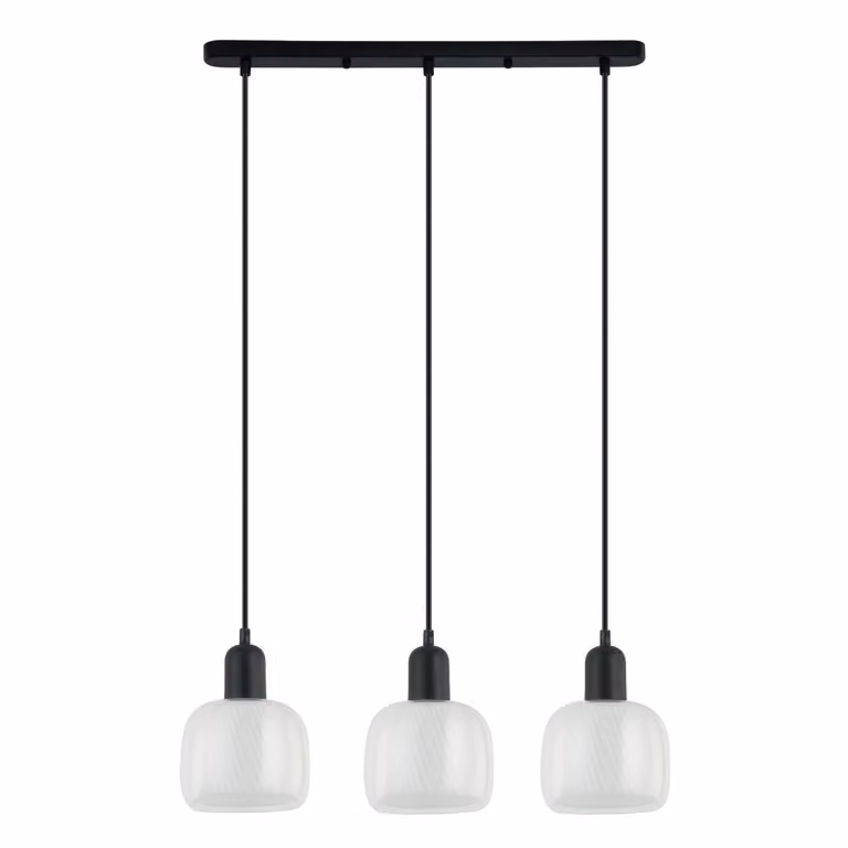 Żyrandol Italux Lamezia nowoczesny czarny PND-67594-3-BK+CL