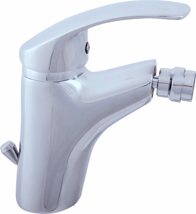 Slezák-RAV: Bateria bidetowa MISSISSIPPI MS045.5 Chrom - plastikowy wylot elastyczny wąż 3/8''