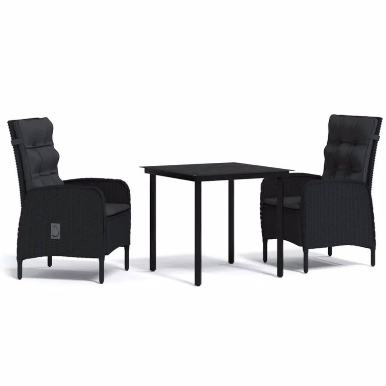 VidaXL 3099353, Czarny, Drewno akacjowe, Szkło, Żywica, Stal, 495 mm, 540 mm, 420 mm
