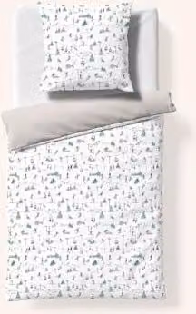 Pościel Fleuresse Modern Elegance w kolorze zielonym z motywem kwiatowym, bawełna jersey, 155 x 220 cm