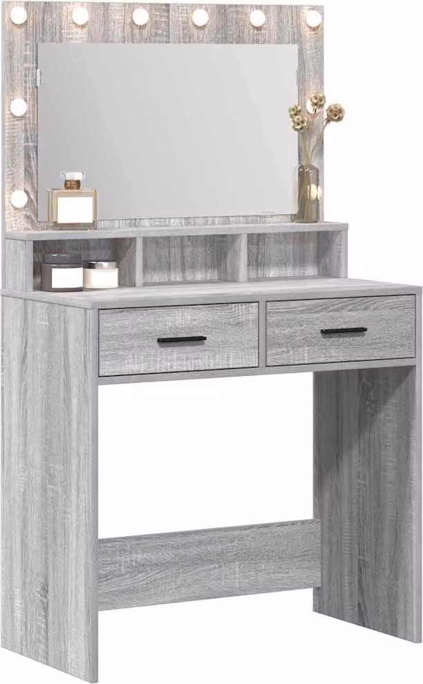 vidaXL Toaletka szara Sonoma 79 x 41 x 135 cm Materiał drewnopochodny