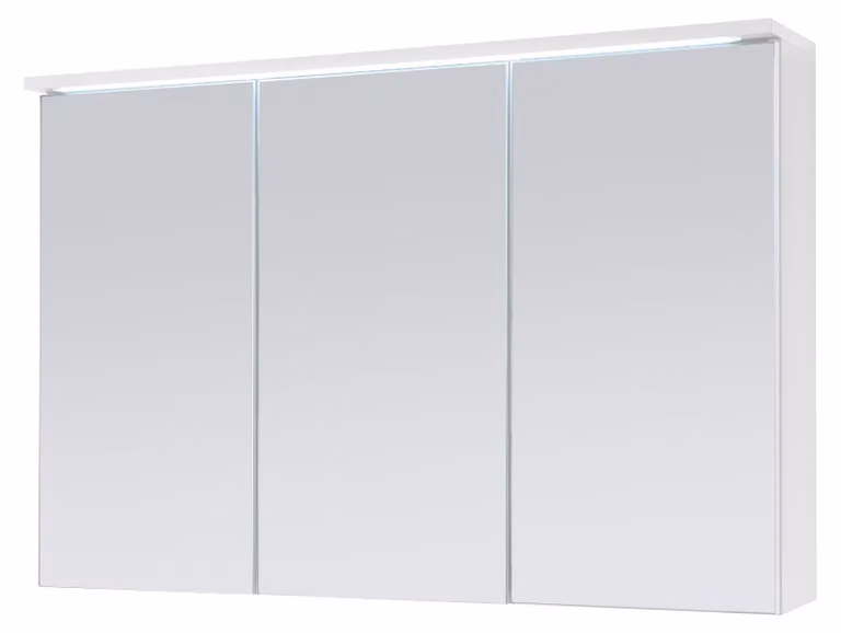 AILEENSTORE szafka z lustrem meble łazienkowe z oświetleniem DUO 100 cm LED WHITE