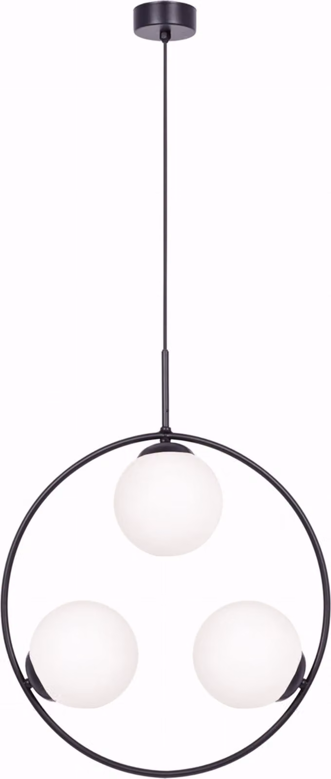 Żyrandol PARVA czarno-biały 3xE14x40W szkło wym:100x50x14cm IP20 Kaja