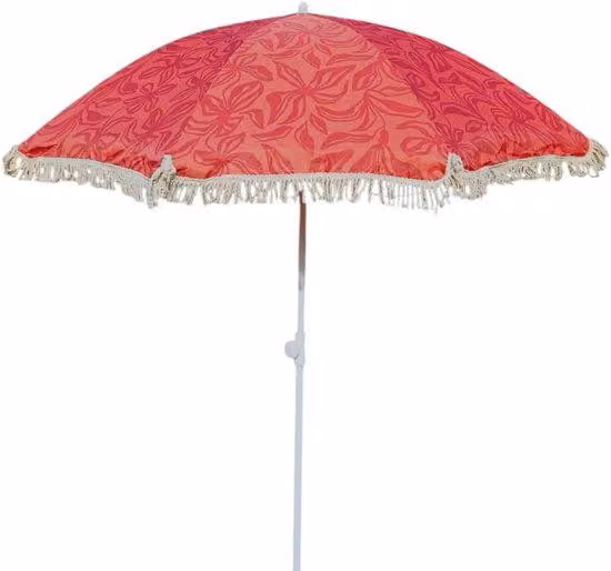 Parasol w stylu boho, UV30+ - Knikbaar - 150 cm - Do balkonu/tarasu - Wesołe kolory - Elegancka ochrona przed słońcem - Markiza przeciwsłoneczna