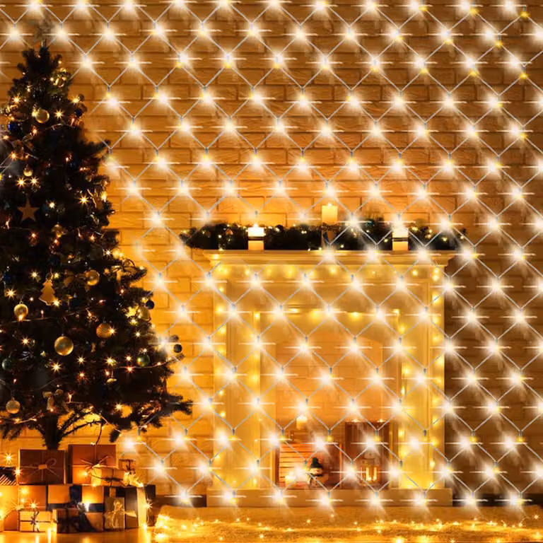 Vigevee, 4,5x1,6 m, 300 diod LED, 8 trybów, girlanda świetlna do wnętrz, idealna na Boże Narodzenie, wesele, imprezę, ogród, balkon, dekoracja, światło ciepłej bieli