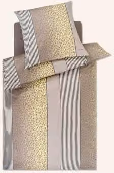 Pościel Joop! Living Leo gold w kolorze złotym z poszewkami na poduszki 80x80 cm, wykonana z bawełny mako satin
