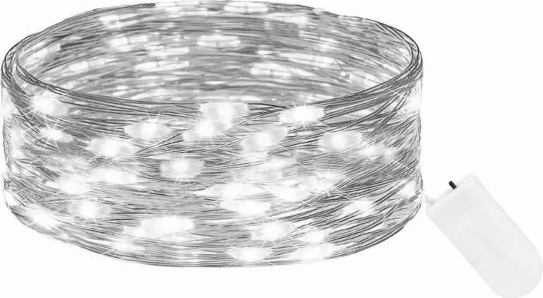 Łańcuch LED Nano – 2 m, 20 diod LED, 2xCR2032, zimna biel