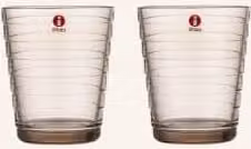 Zestaw 2 szklanek do wody Iittala Aino Aalto w kolorze beige