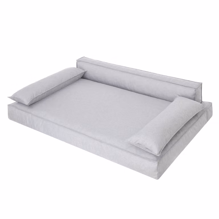 Legowisko dla psa, materac dla zwierzaka, legowisko dla kota, poduszka dla psa, kosz dla psa, sofa dla psa, miejsce odpoczynku dla psa, ortopedyczne, meble, szare, 120x77 cm
