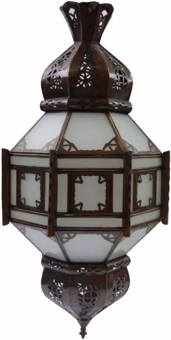 Orientalna marokańska lampa pałacowa latarnia sufitowa lampa sufitowa lampa wisząca TEMPLE 60 cm, biała