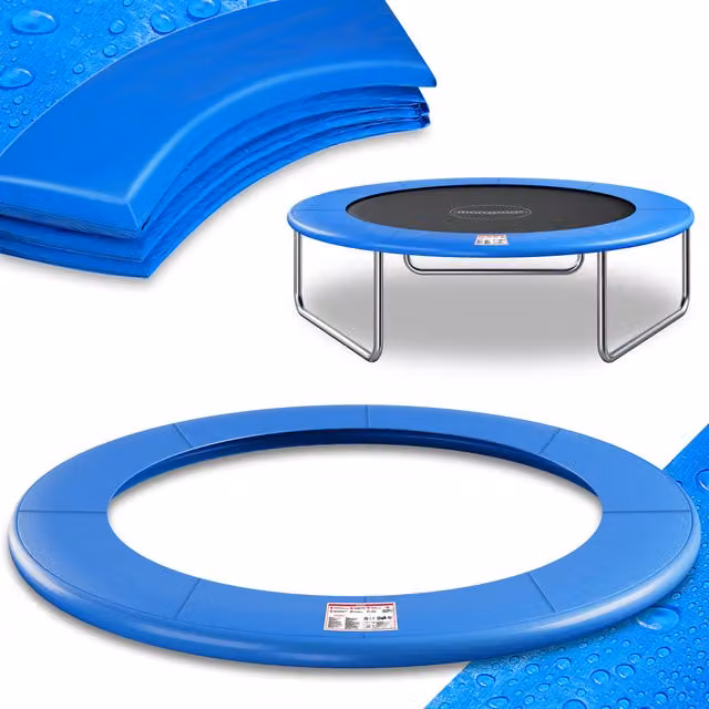 Niebieska osłona na sprężyny trampoliny monzana® wykonana z PVC dla rozmiarów 183-426 cm