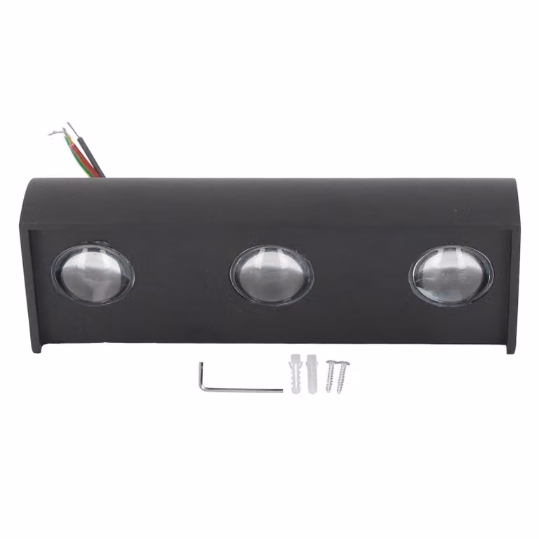 Kinkiety LED, 3 diody LED, 3 W, nieoślepiające, miękkie, ciepłe światło, stopień ochrony IP65, wytrzymała obudowa aluminiowa, nowoczesny design, kinkiety zewnętrzne