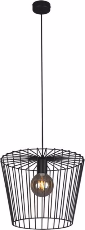 Lampa wisząca SOUL czarna 1xE27x60W metal wym:95x33x33cm IP20 Kaja