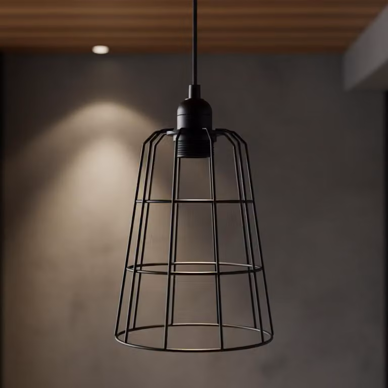 Wisząca lampa sufitowa żyrandol sufitowy 15x15x20 cm E14 metal czarny scandi retro lampa dekoracyjna sypialnia salon biuro retro vintage industrialne światło design