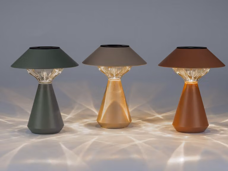 formano Lampy solarne na zewnątrz, zestaw 3 sztuk: lampa stołowa na energię słoneczną do ogrodu, tarasu i balkonu