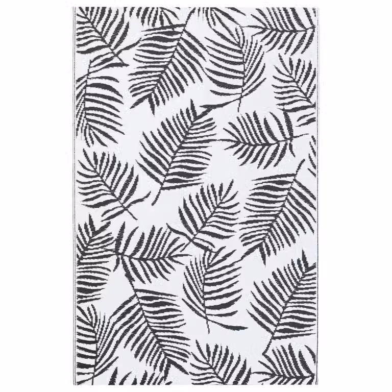 vidaXL Dywanik zewnętrzny ARAKIL biało-czarny 160x230 cm PP