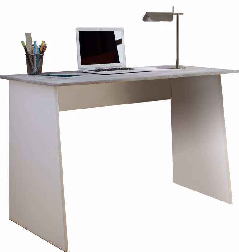 Stół komputerowy | Wymiary ok. H. 74 x W. 110 x D. 50 cm | Stylowe panele boczne | Biurko – Masola Maxi