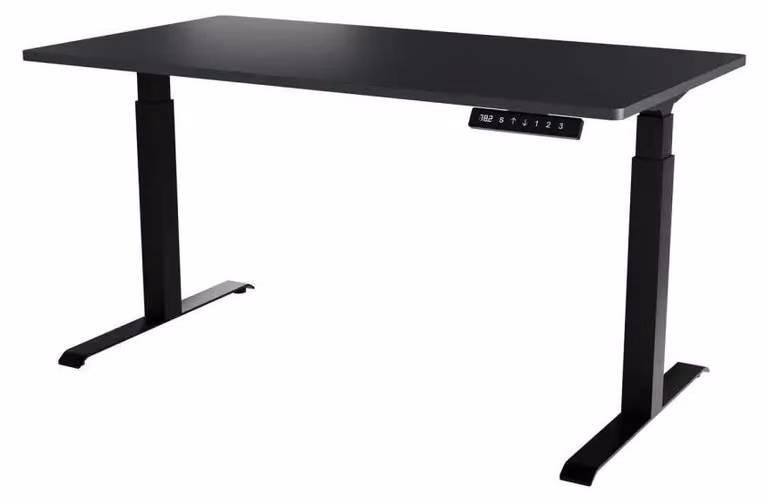 Biurko z elektryczną regulacją wysokości MOON LONG 150x80x72-120 czarny/antracyt