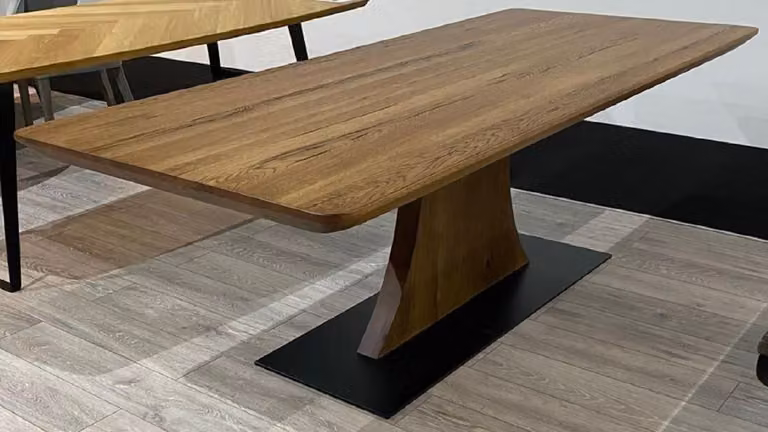 Casa Padrino stół do jadalni brązowy / czarny 240 x 100 x h. 77 cm - Prostokątny rustykalny stół kuchenny z litego drewna - Meble rustykalne - Meble do jadalni - Luksusowe meble - Luksusowe meble
