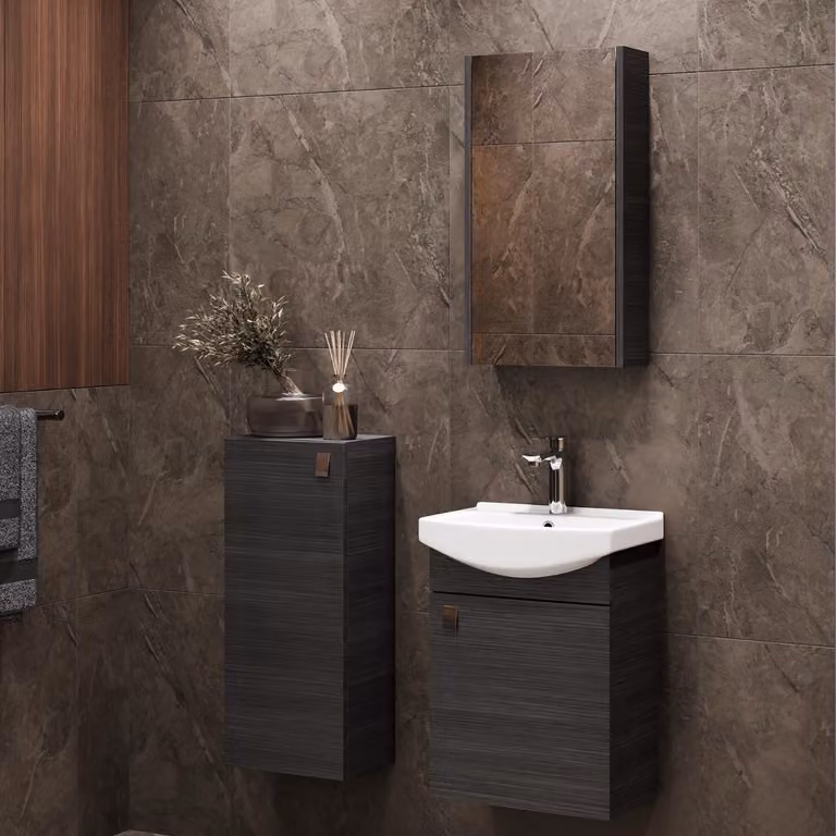 Szafka łazienkowa - Mebel łazienkowy - Szafka pod umywalkę - Szafka na lustro - Szafka do przechowywania - Kompaktowy design