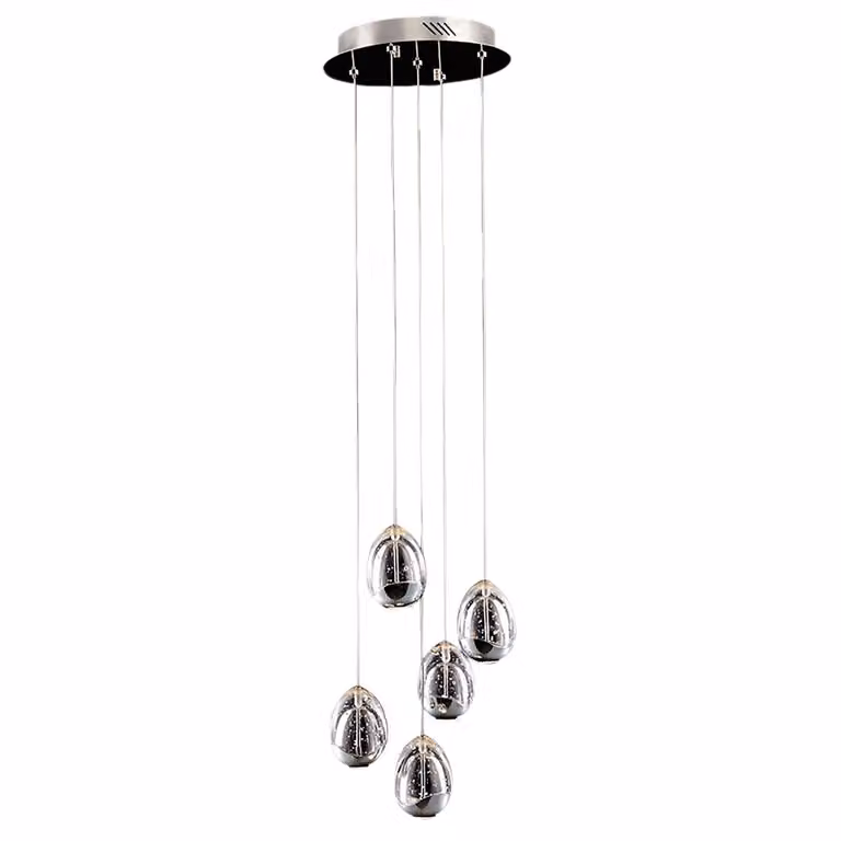 Żyrandol LED Huelto chromowany 24W Ciepła biel 1450lm akryl wym:150x30x30cm IP20 Italux