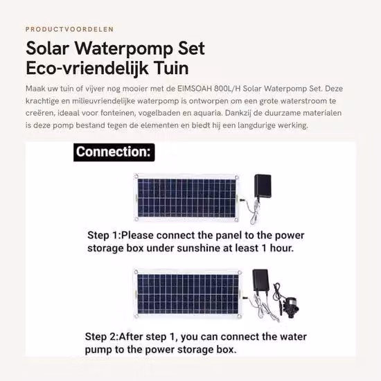 Zestaw solarny do pompy wody - ekologiczna fontanna ogrodowa - zasilanie 12V - oszczędność wody - trwały - do użytku zewnętrznego - wydajność 800 litrów na godzinę