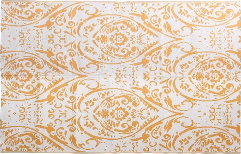 vidaXL Dywanik zewnętrzny ARAKIL pomarańczowo-biały 190x290 cm PP
