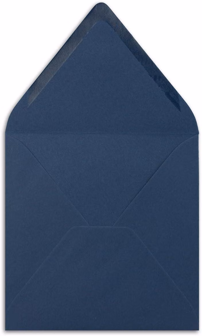 Koperty kwadratowe - Papier listowy w ciemnoniebieskim kolorze - Kartki okolicznościowe - Ostre rogi - 1000 sztuk - Ciemnoniebieski