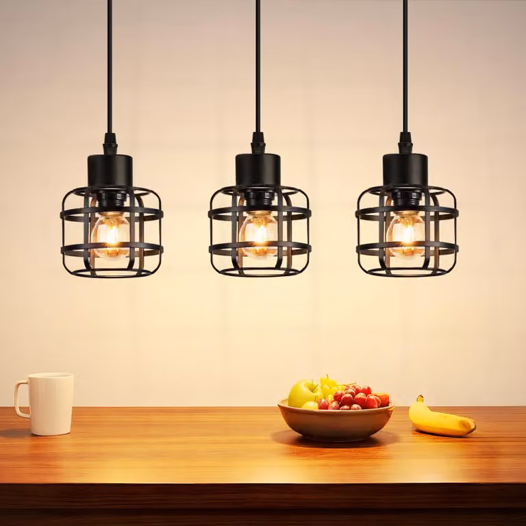 ZMH Lampy wiszące Lampa wisząca nad stół jadalny 3-punktowa lampa wisząca E14 Lampa wisząca Lampa nad stół jadalny Czarna lampa wisząca z regulacją wysokości do salonu
