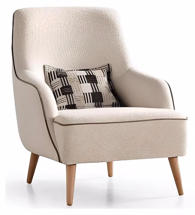 Nowoczesny zestaw do salonu: 3+1-osobowa stylowa sofa i miękki fotel