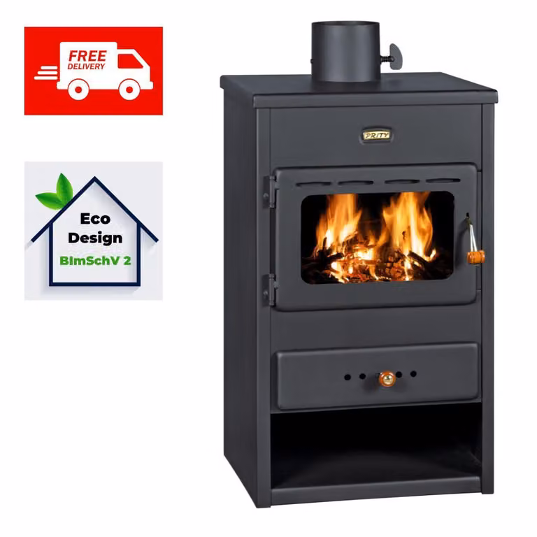 Piec kominkowy na drewno Prity model K1 9.5 kW