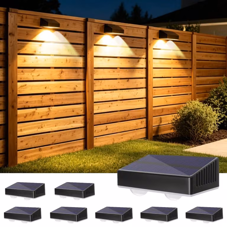 Lampy solarne do użytku zewnętrznego, do ogrodu, zestaw 8 sztuk, energooszczędne lampy ścienne LED zasilane energią słoneczną, wodoszczelne lampy solarne IP65