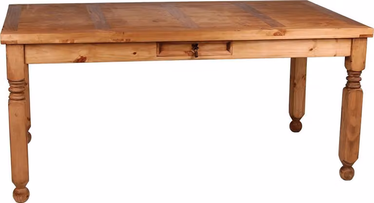 MiaMöbel Stół do jadalni Mexico Möbel 140x90 cm Dodatkowe blaty Styl rustykalny Lite drewno sosna miodowa