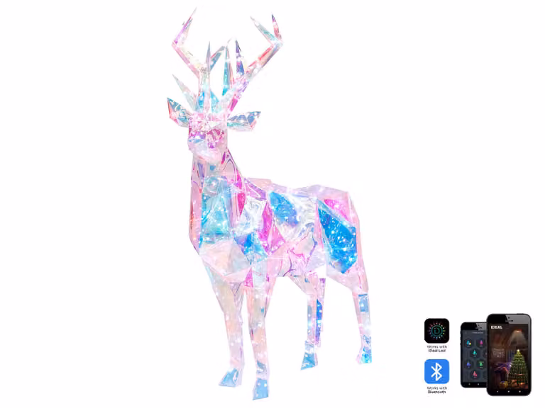 BELIANI Dekoracja ogrodowa smart LED wielokolorowa opalizująca renifer ze światełkami bluetooth świąteczna dekoracja zewnętrzna wewnętrzna