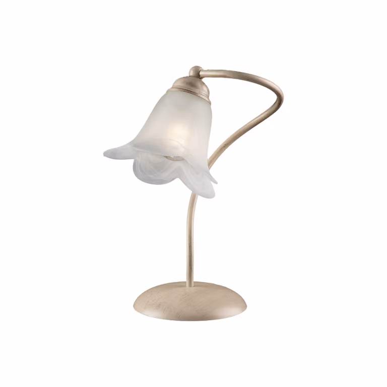 Lampa stołowa Alice 1 światło żelazo kość słoniowa i złoto