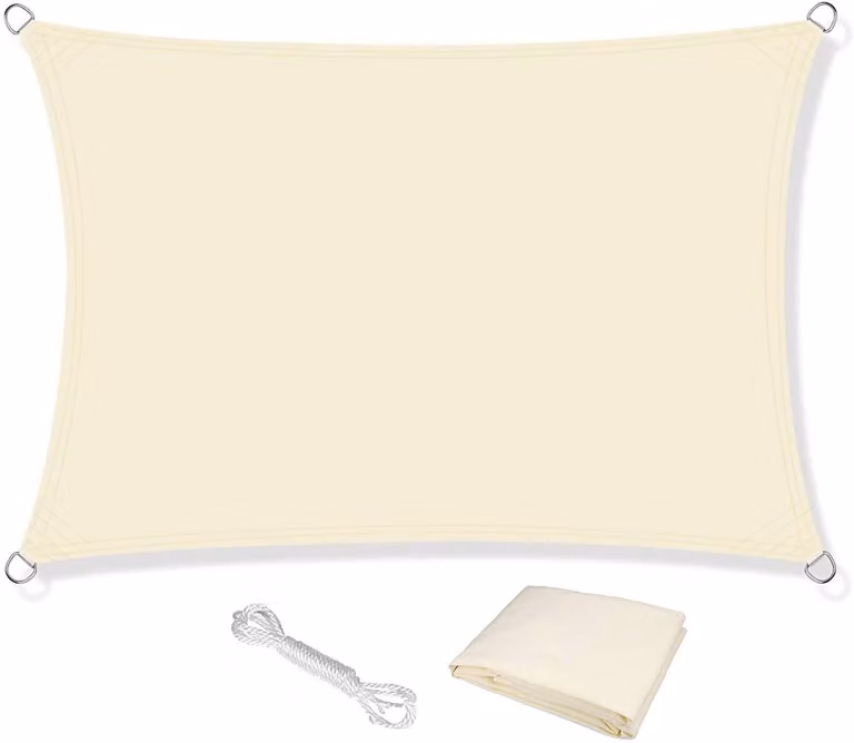 Wodoodporny materiał zacieniający, 2,5 m x 3 m, prostokątny, osłona przeciwsłoneczna na balkon, gramatura 120 g/m²