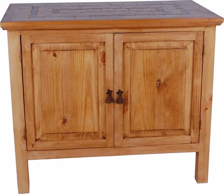 MiaMöbel Moduł kuchenny Mexico Meble 108x91x65 cm Styl rustykalny Lite drewno sosnowe Miód