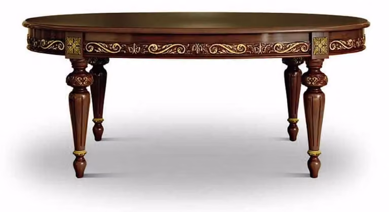Casa Padrino stół w stylu barokowym brązowy / złoty 160-210 cm - Meble w stylu barokowym - Wyprodukowano we Włoszech