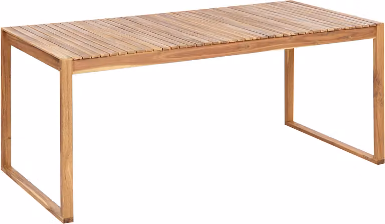 BELIANI Stół jadalniany ogrodowy jasne certyfikowane drewno akacjowe 180 x 90 cm klasyczny design odporne na promienie UV na taras ogród