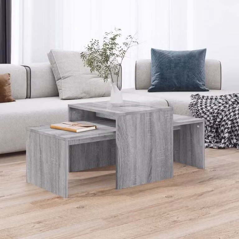vidaXL Stolik kawowy szary Sonoma 100x48x40 cm Materiał drewnopochodny - Stolik kawowy - Stoliki kawowe - Stolik boczny - Stolik do sofy